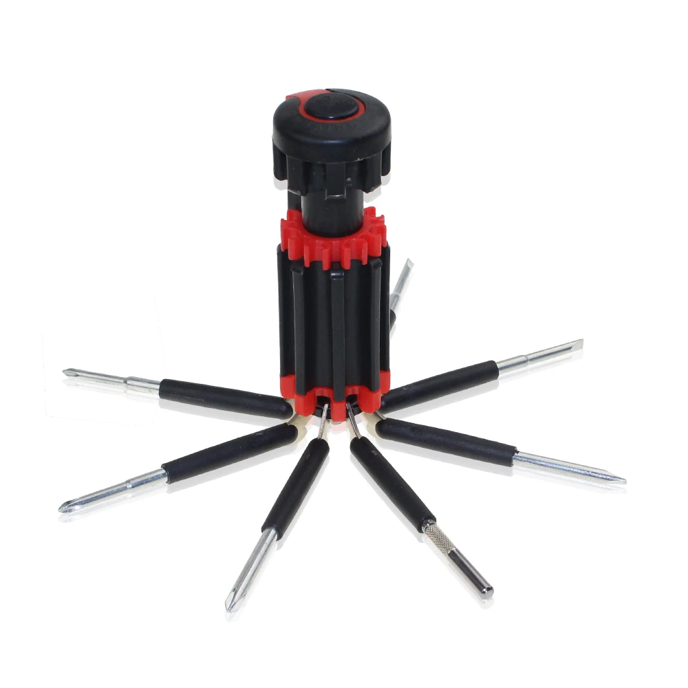 8 In 1 Slotted Phillips Screwdriver Precision With LED Light Folding Screwdriver Bits Multitool Household Repair Tool