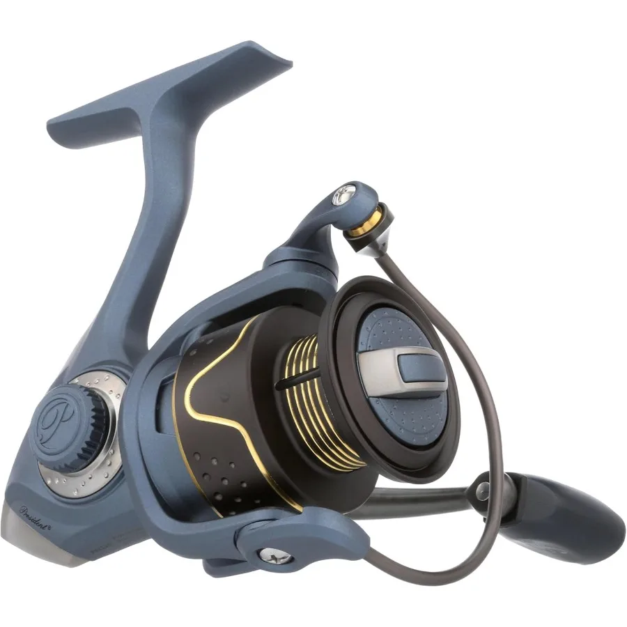 

President Spinning Fishing Reel for Anglers Seeking Precision and Durability in Freshwater and Saltwater Environments Featuring