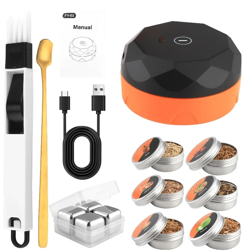 Cocktail Electronic Smoker Bar Kitchen Smoker Bartender Base Wine Flavor Enhancer Hard Box Gift Box Set