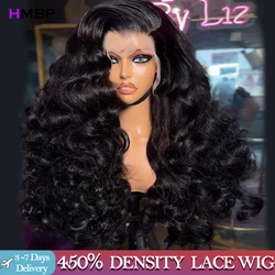 450% Lace Wig Human Hair Loose Wave 13x6 Hd Lace Frontal Wig Bouncy Curl High Density Thick Wigs Human Hair Preplucked For Women