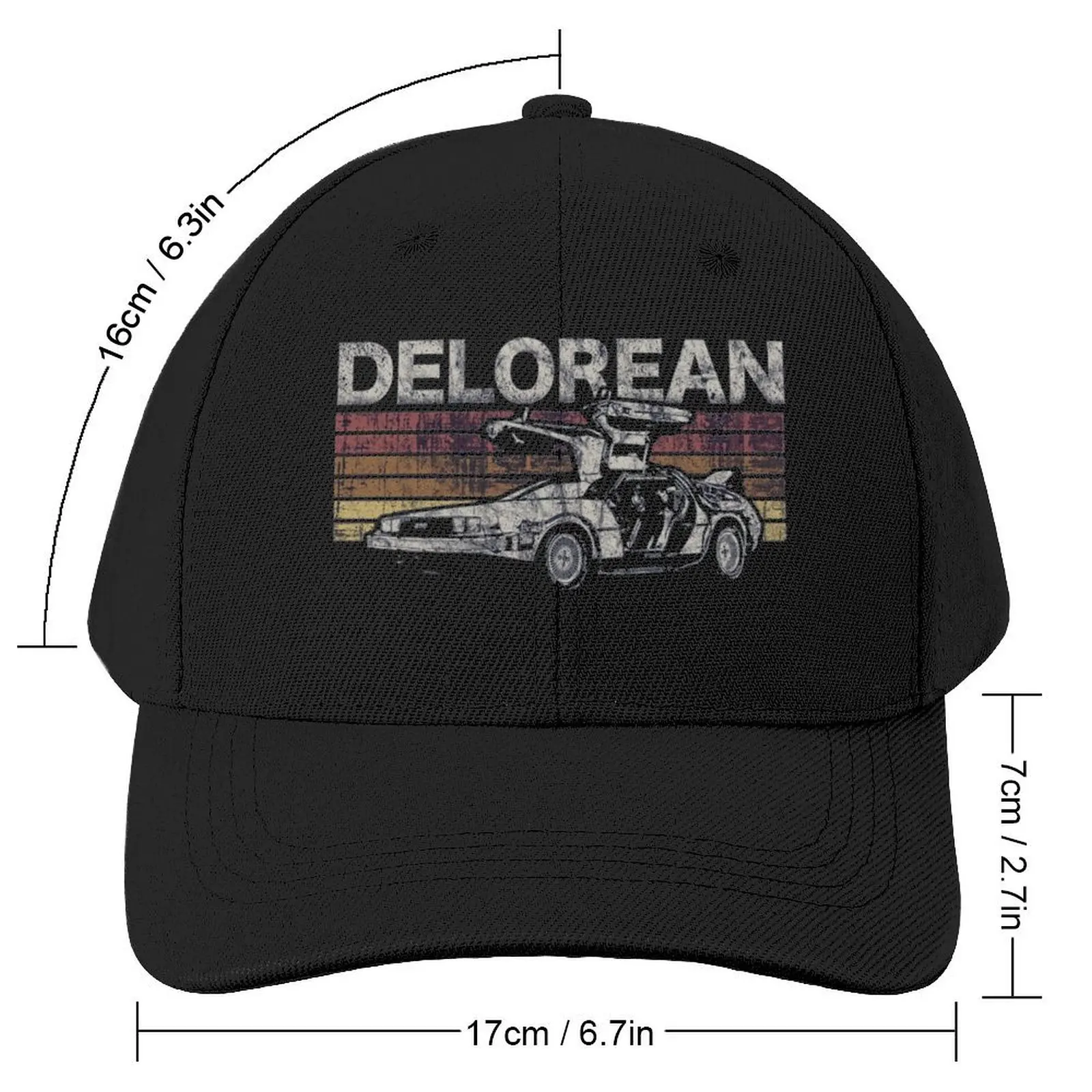 DeLorean Baseball Cap Fashion Beach Hat Luxury Brand Cosplay hiking hat Women's Hats For The Sun Men's