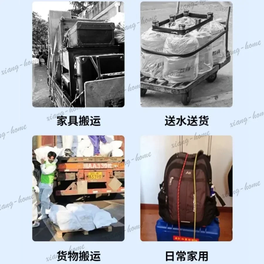 LJY Strengthened Aluminum Alloy Hand Truck Cargo Smooth Flatbed Hotel Trolley Delivery Portables Shopping Furniture Carretilla L