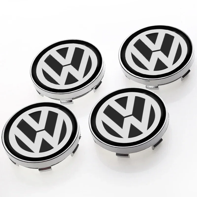 4pcs 56/60mm Wheel Center Cap Logo Hub Cover Badge Emblem Car Accessories For Volkswagen MK7 MK6 MK5 Ibiza Leon FR Golf-4 5 6 7