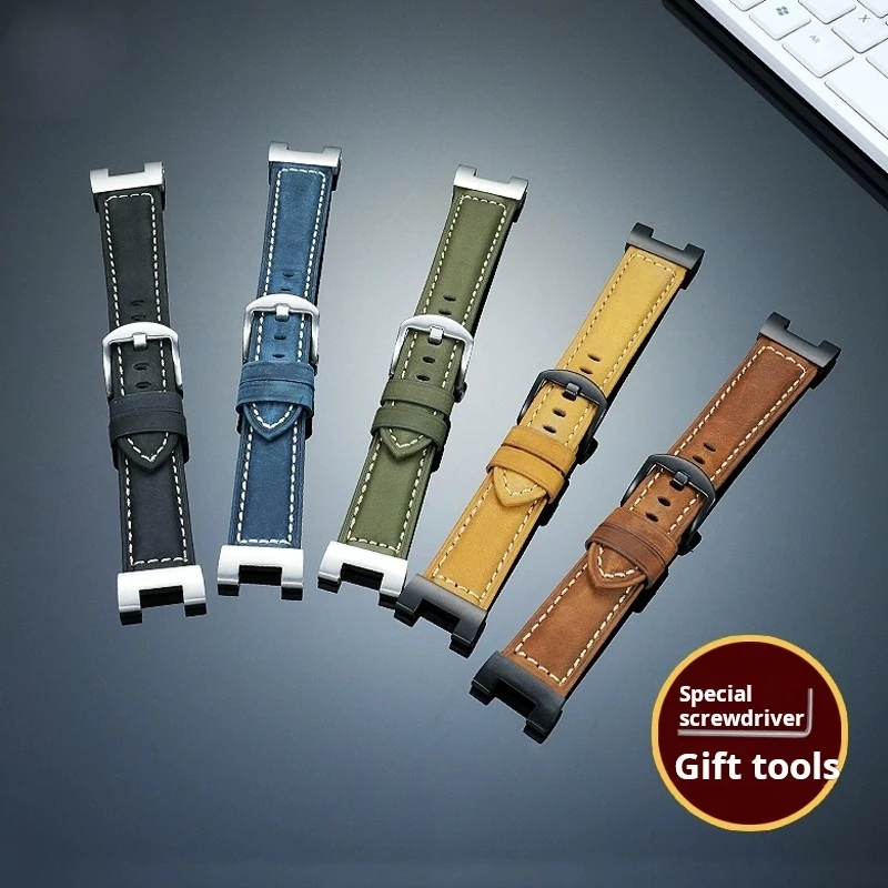 Retro matte Cowhide Watch Band For Casio G-Shock GST-210 GST-W300 GST-400G GST-B100 S100D/S110D/W110 Men leather strap Bracelet view 3
