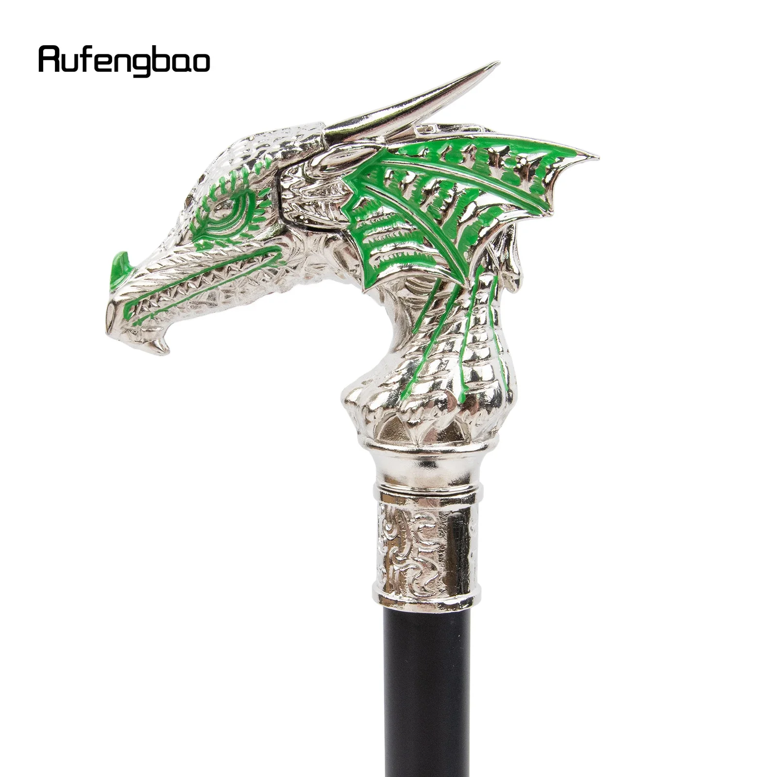 Grün weiß Luxus Drachenkopf Gehstock Mode dekorative Gehstock Gentleman elegante Cosplay Rohr knopf Crosier 94cm