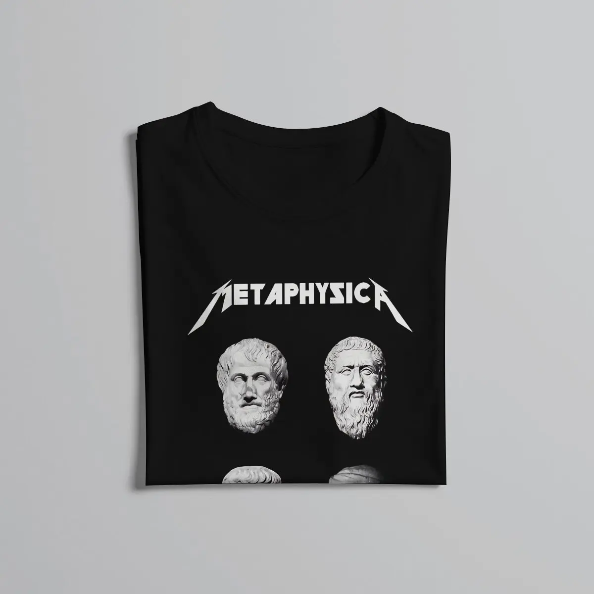 Metaphysica Fun Metal Philosophy Tshirt Graphic Men Tops Vintage Alternative Summer Polyester Streetwear Harajuku T Shirt