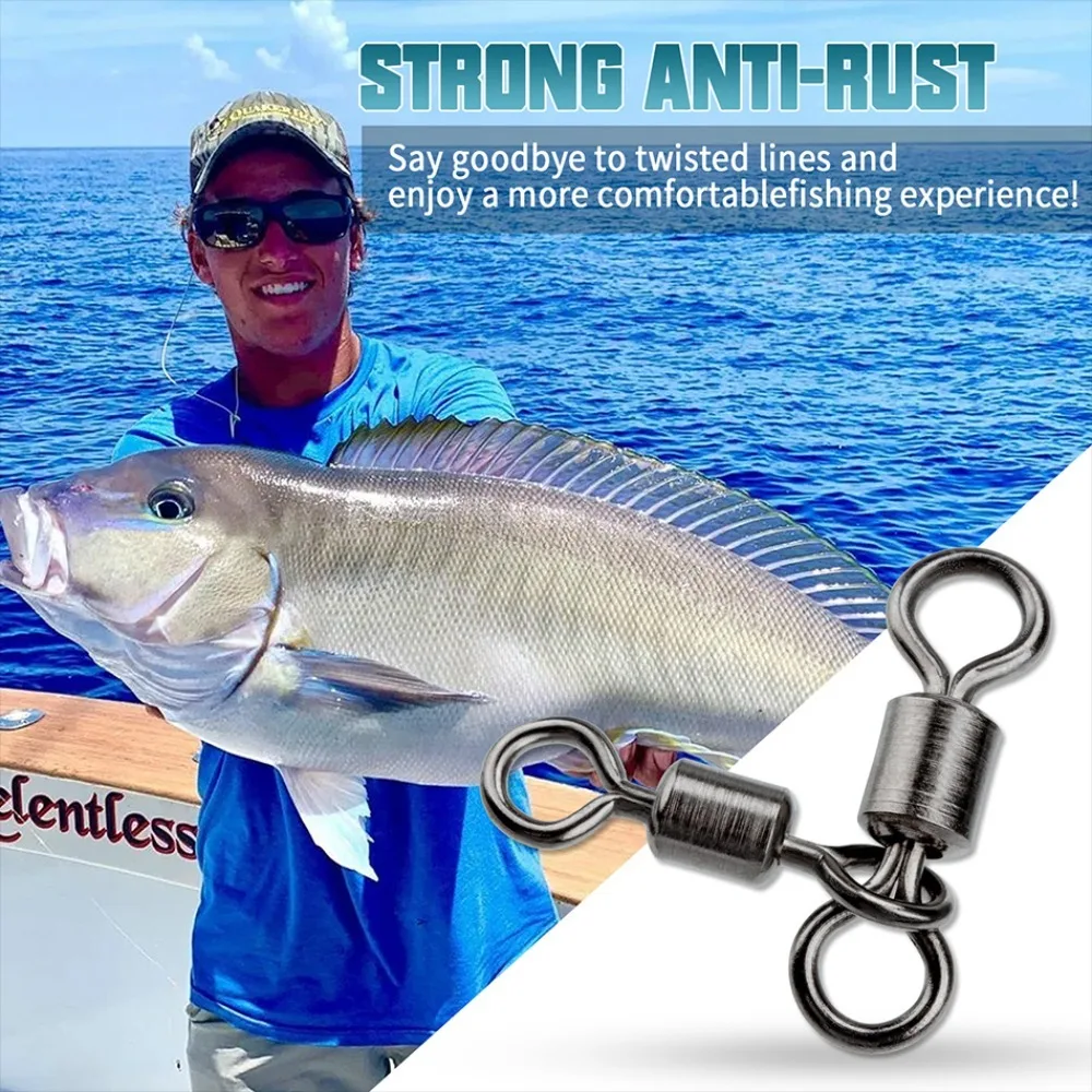 

Tackle Fishing Crossline 360 Rotation Sea Boat Fishing Swivel Rolling Triangle Joint Fishingline Connector Fishing Connector