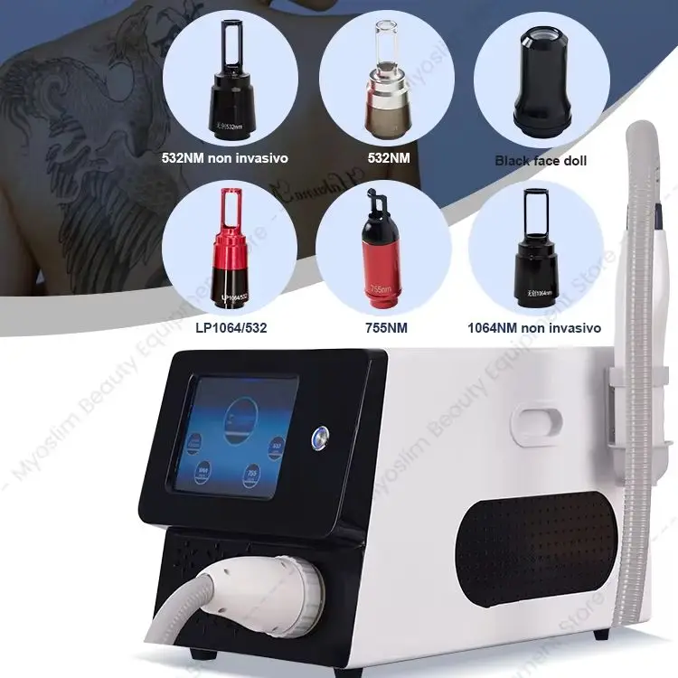 Portable Multi-Wavelength Pico Lase 532nm/755nm/1064nm Tattoo and Freckle Clearance System Pigmented Lesion Treatment