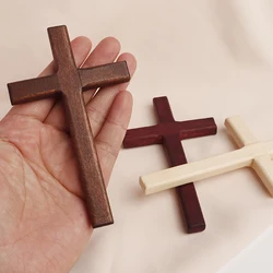 12x7cm Religious Prayer Hand Holding Cross Handmade Wooden Cross Christianity Gift Wood Crosses Articulos Religiosos Catolico