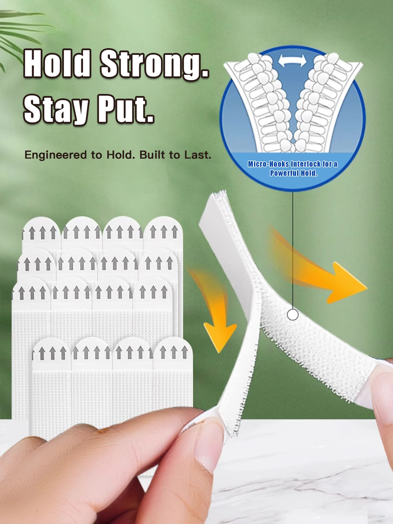 4/20 قطعة شرائط لاصقة بخطاف وحلقة قابلة لإعادة الاستخدام شديدة التحمل قابلة للإزالة لتركيب الحائط بدون بقايا لطريق إطار الصورة