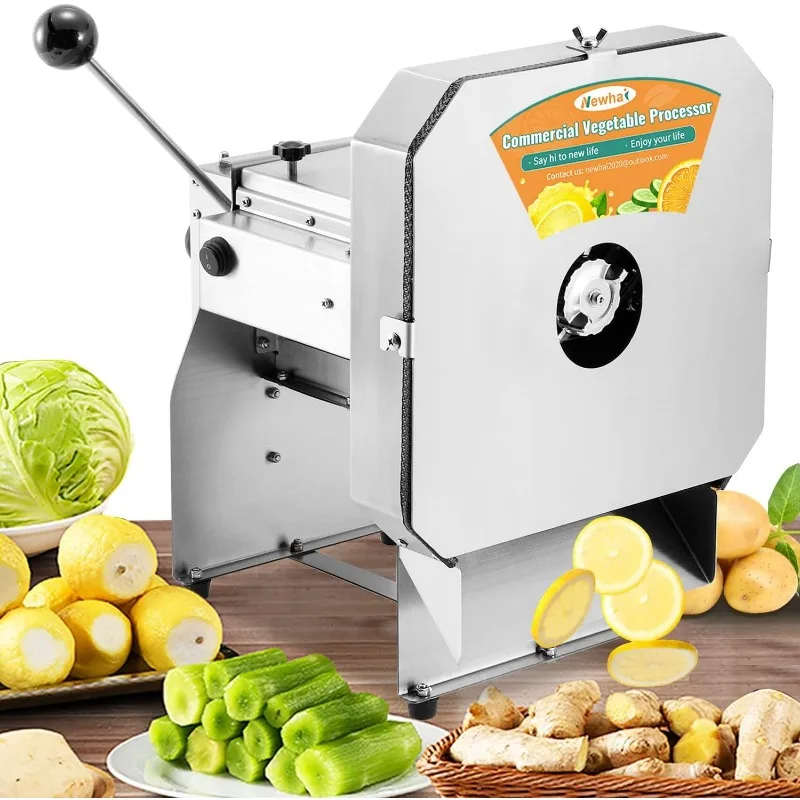 Electric/manuel Commercial Onion Sweet Potato Slicing Machine Cabbage Shredder Vegetable Fruit Cutter 0-0.4’’ Stainless Steel