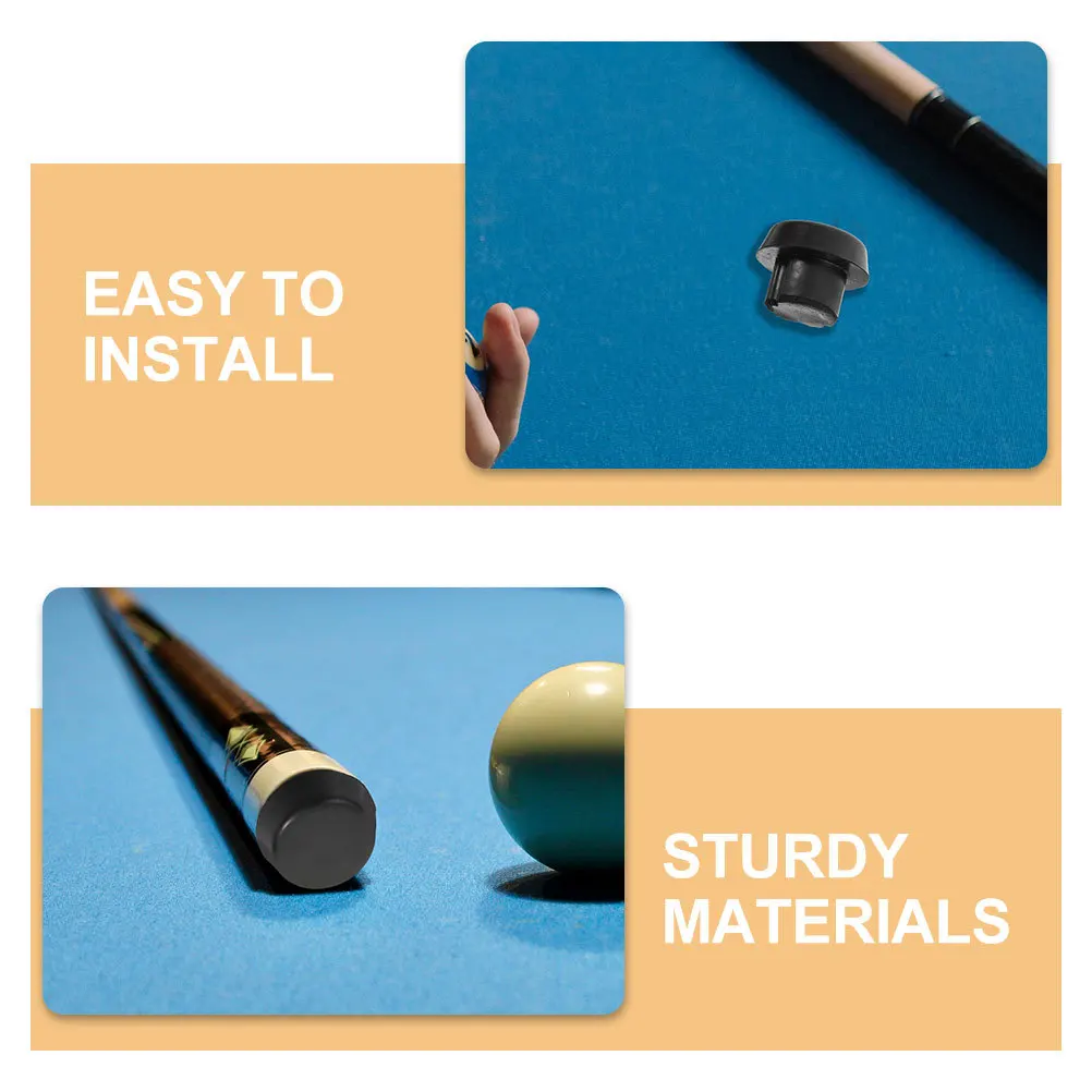 

2Pcs Pool Cue Part End Plug Billiard Cue Extender Handle Replacement Durable Protection for Cues Stopper Cover