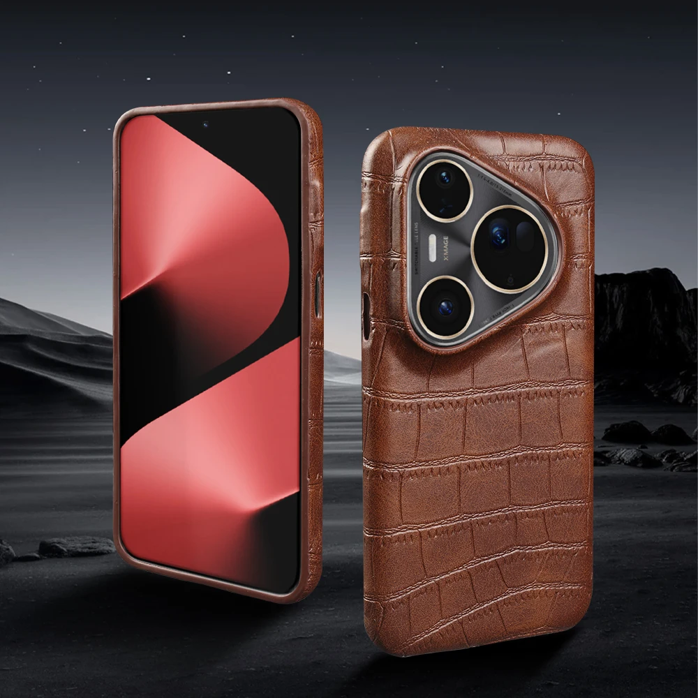 حافظة لهاتف هواوي بورا 80 70 برو الترا P60 P50 P40 P30 P20 Pro غطاء حماية خلفي صلب من الجلد Funda