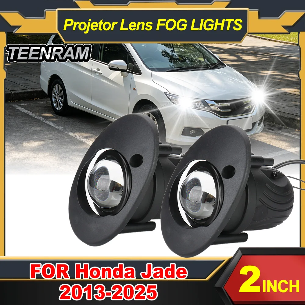 2 inch LED Fog Light Projector Lens Bi-LED Foglamp 12V High Low Beam White Yellow 3 Color Switching FOR Honda Jade 2013-2025