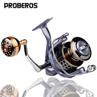 PROBEROS Fishing Reel Spool Spinning Reel 11-21KG Max Drag Metal Handle Saltwater Reel Carp Reel 2000-7000 Series