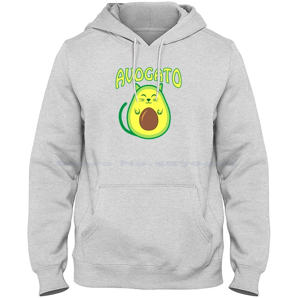 Cute Avogato 100% Cotton Hoodie T Shirt Funny Cute Avocado Cat Cinco De Mayo Avocato Mexican Guacamole Pun Top Cuisine Cartoon