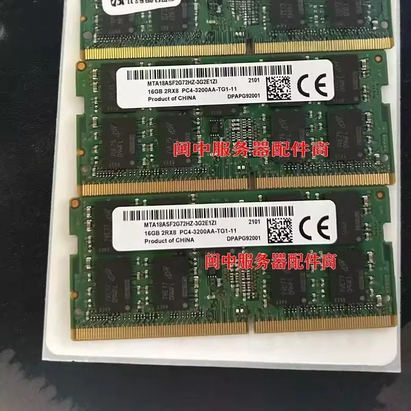 

MTA18ASF2G72HZ-3G2E1 For Magnesium Notebook Memory 16G 2RX8 PC4-3200AA Pure ECC