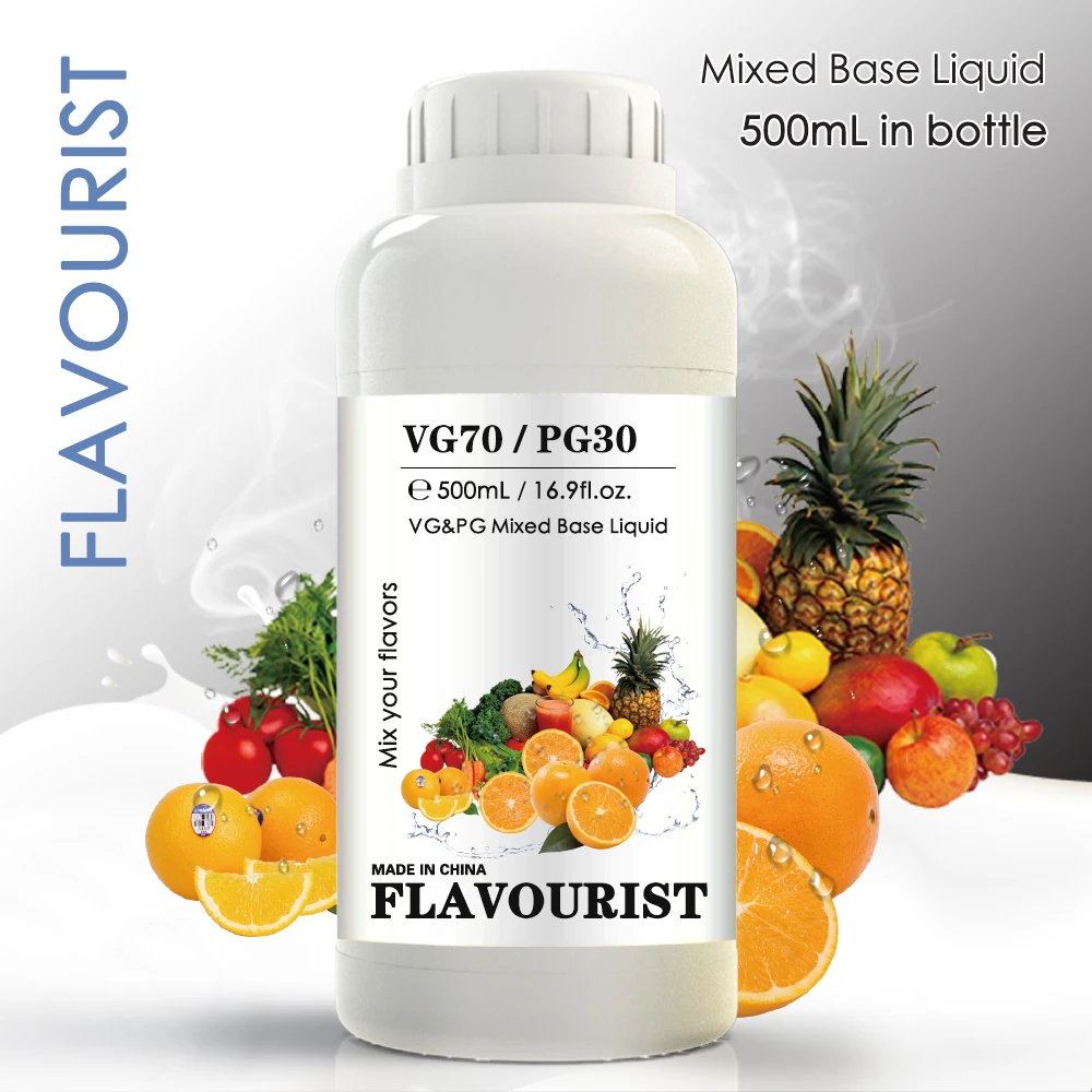 FLAVOURIST 500mL 1 Liter VG PG E Mixed Base Liquid Propylene Glycol and Vegetable Glycerine wape Juice 500mL in Bottle