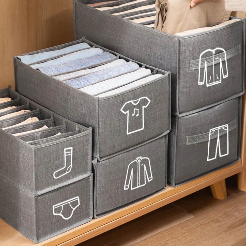 

Clothes Organizer Box Panties Socks Storage Boxes Wardrobe Drawers Organizers Pants Clothes Jeans Separator Bra Folding Divider