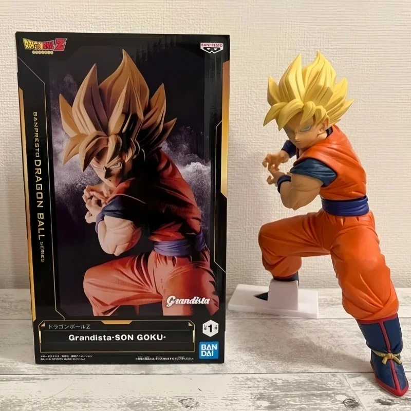 

Original Bandai Banpresto Dragon Ball Z Grandista Son Goku Ssj Anime Figure Model Collectible Birthday Gift Toy