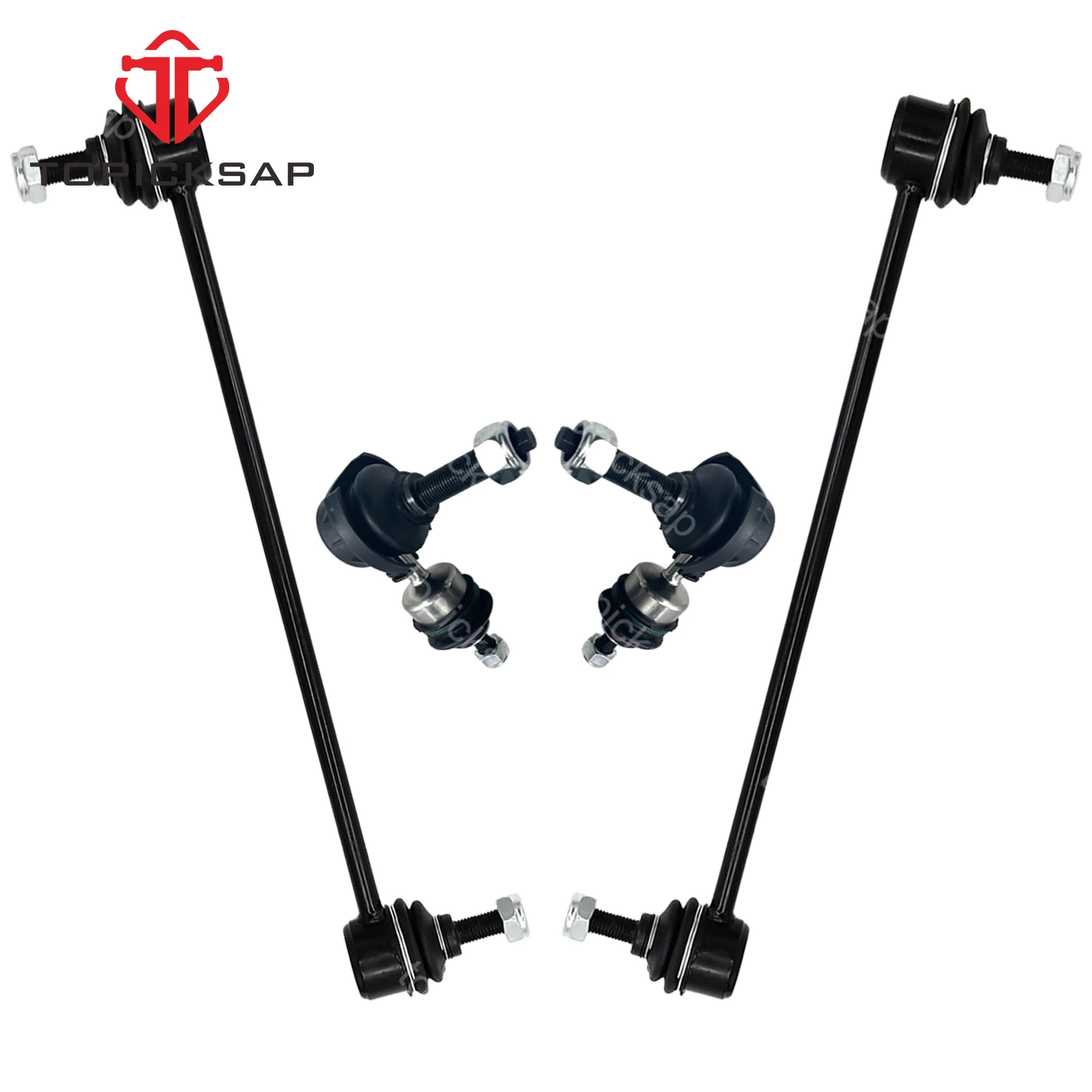 TOPICKSAP 4pcs Front Rear Stabilizer Sway Bar End Links for Ford Focus C-Max 2013 2014 2015 2016 2017 2018 31340273 CV6Z5K484B