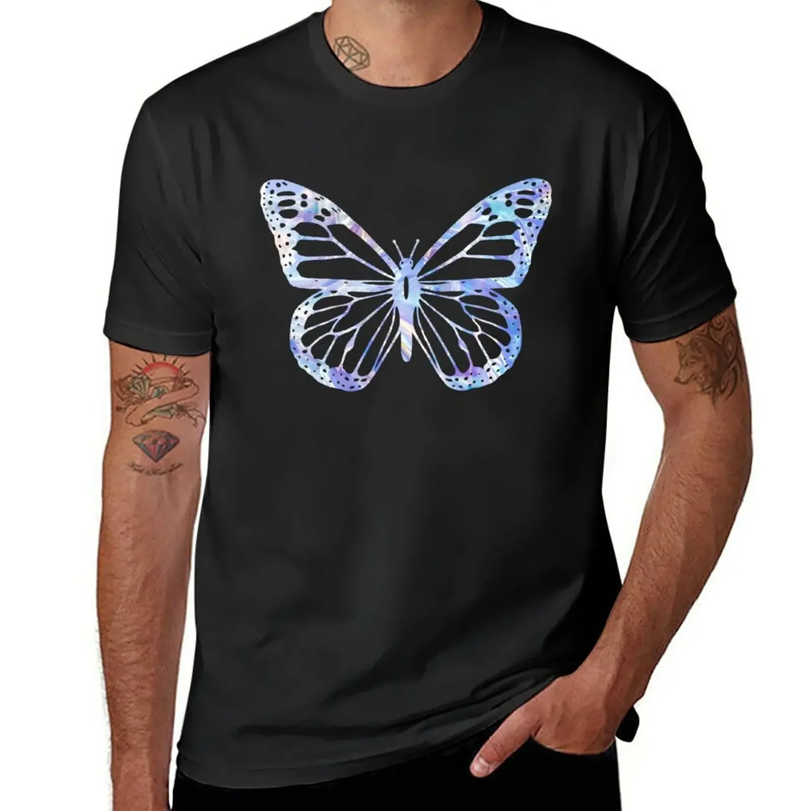 

Holographic Silhouette Monarch Butterfly T-Shirt graphics shirts graphic tees for a boy sweat shirts, men