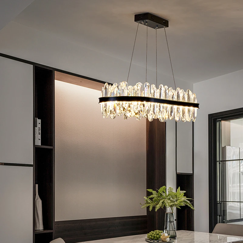 Lampade a sospensione per decorazioni domestiche, lampadario di cristallo di lusso per soggiorno, lampada a sospensione per sala da pranzo, plafoniera, illuminazione per interni