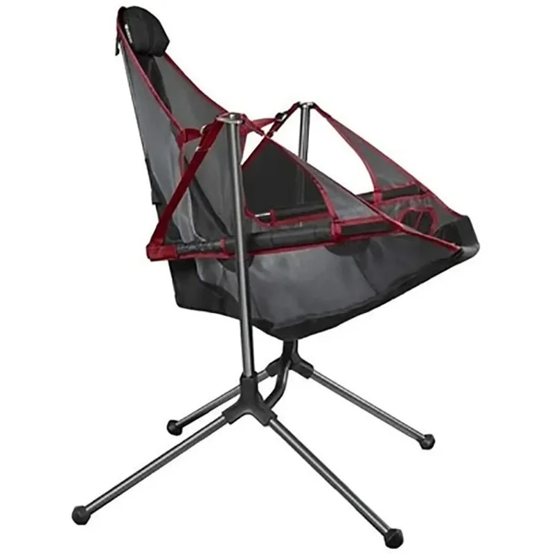 Reclining Camp Chair | Luxury Recliner for Maximum Camping Comfort and Stargazing, Black Pearl