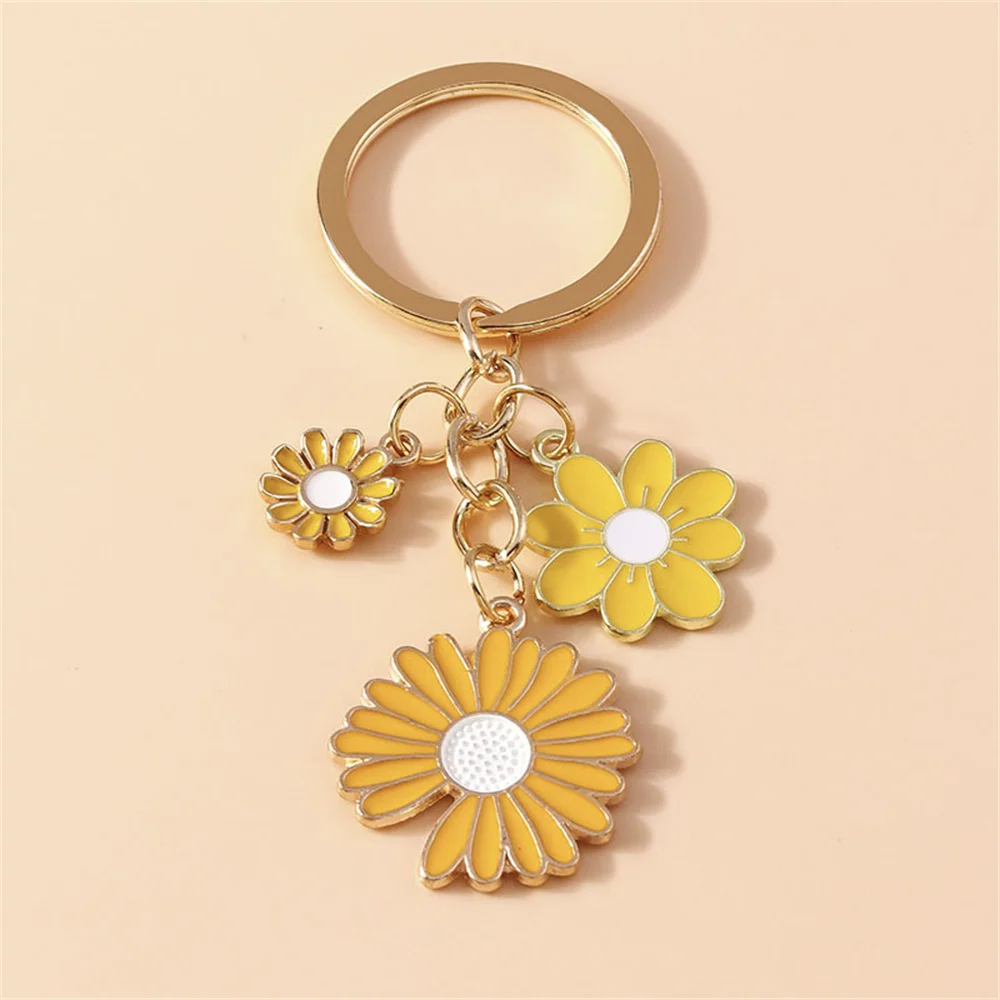 Aihua Schlüsselanhänger Y2K Perlen-Marienkäfer-Gänseblümchen-Schlüsselanhänger für Frauen und Mädchen, Handtaschenanhänger, Schlüsselring, Urlaubs-Schmuckgeschenke – Detail 6