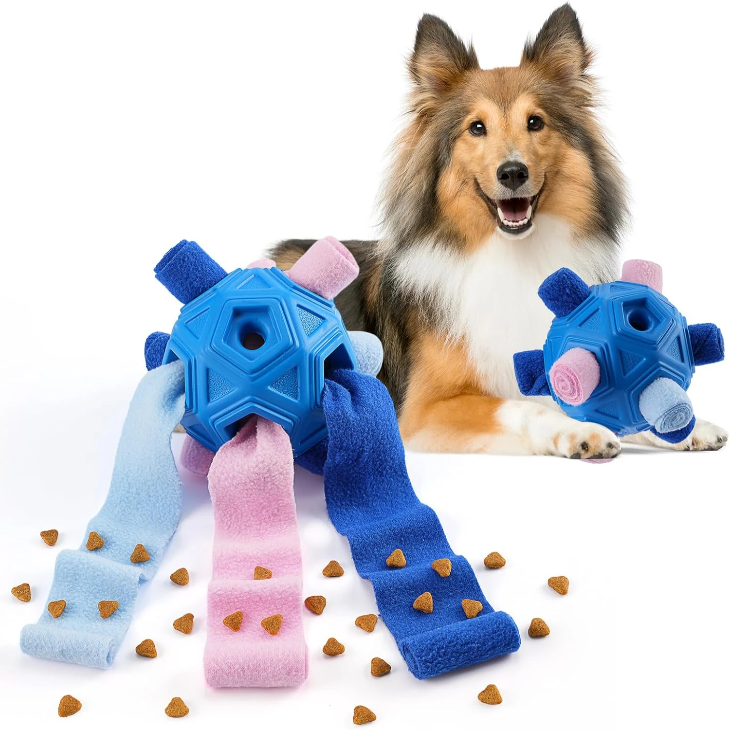 

Exciting Enrichment Toys for Colorful, Vibrant Rainbow Dogs - Interactive Slow Feeder Snuffle Ball, Treat Dispenser, and Puzzle