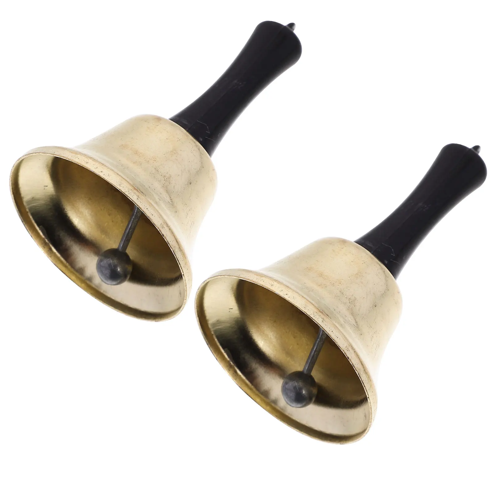 

Metal Hand Bell Toy Ergonomic Handle Hotel Party Jingle Handbell Chime Musical Instrument Gift Kids Lightweight