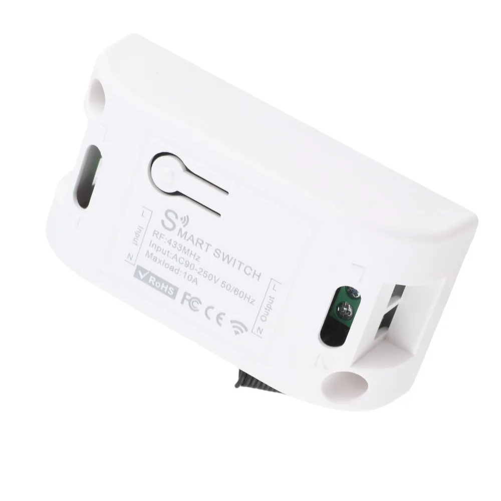 

Контроллер умного переключателя 433 МГц RF Smart Switch WIFI AC90‐250V Дистанционное управление Таймер 1 CH 50/60 Гц Контроллер бытовой техники Светодиодный светильник