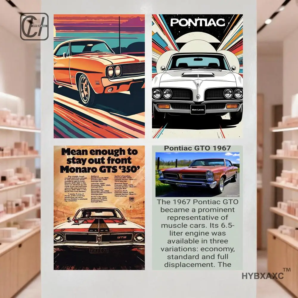 Classic Muscle Cars Poster Born To Run Off-road Vehicle Car Wall Decor Vintage Car AD Prints Auto Retro Wall Art Canvas Poster