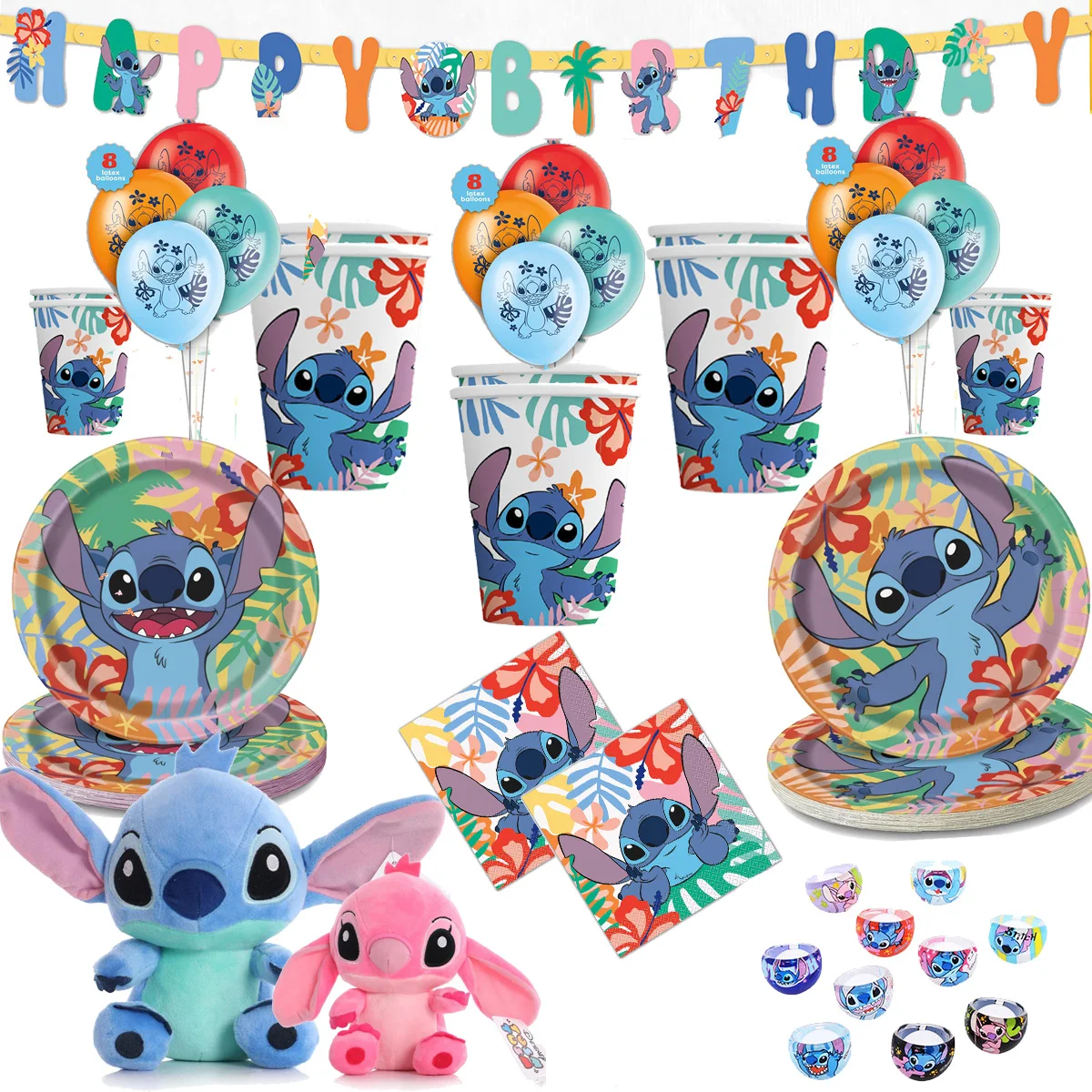 

Lilo Stitch Party Favors Pink Angel Goody Bag Pinata Fillers Party Gift Supplies Sticker Happy Birthday Supplies Baby shower