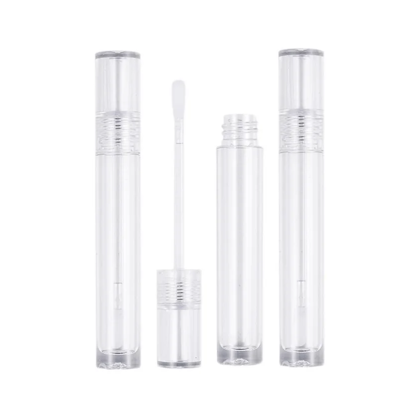 

50pcs 100pcs 4.5ml Transparent Lip Gloss Wand Tube Crystal Empty Plastic Cosmetic Liquid Lipstick Packaging Lipglaze Container