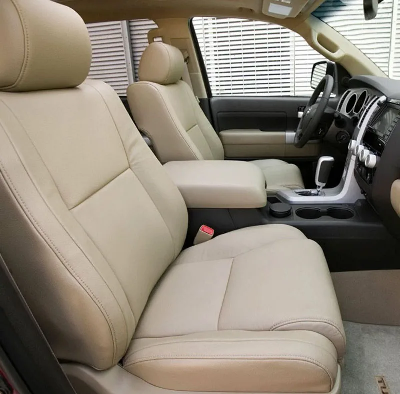 For Toyota Tundra CrewMax 2006 2007 2008 2009 2010 2011 2012 2013 PU Leather Custom Car Seat Covers Set Protector Accessories