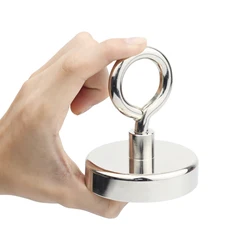 16-75mm Super Strong Neodymium Fishing Magnet Hook N52 Heavy Magnet with Countersunk Hole Eyebolt Salvage Searcher fish Magnets