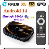 VONTAR Amlogic S905A X5 S905X5M Android 14.0 TV Box Media Player Andorid 14 1000M AV1 4K 60fps Google Player Youtube WiFi6 Box