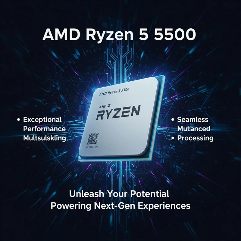 AMD Ryzen 5 5500 New R5 5500 3.6 GHz 6-Core 12-Thread CPU