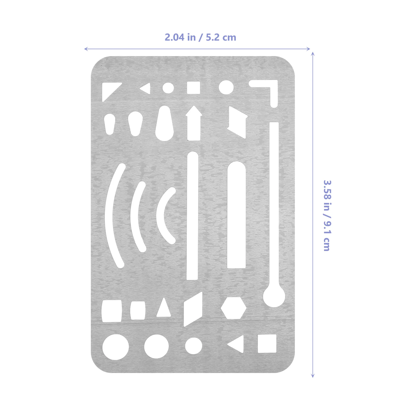 Erasing Template Steel Geometric Drawing Stencil Drafting Erasing Tool Steel Sketching Templates Metal Geometric Template