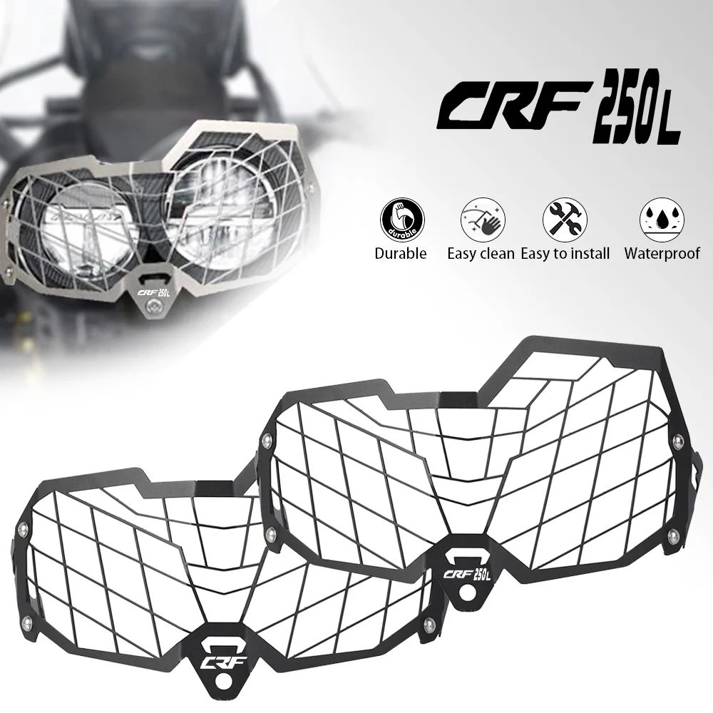 

NEW For HONDA CRF 250L 300L Rally 2017-2024 2023 2022 2021 Motorcycle Headlight Headlamp Protector Cover Grill CRF250L 250 300 L