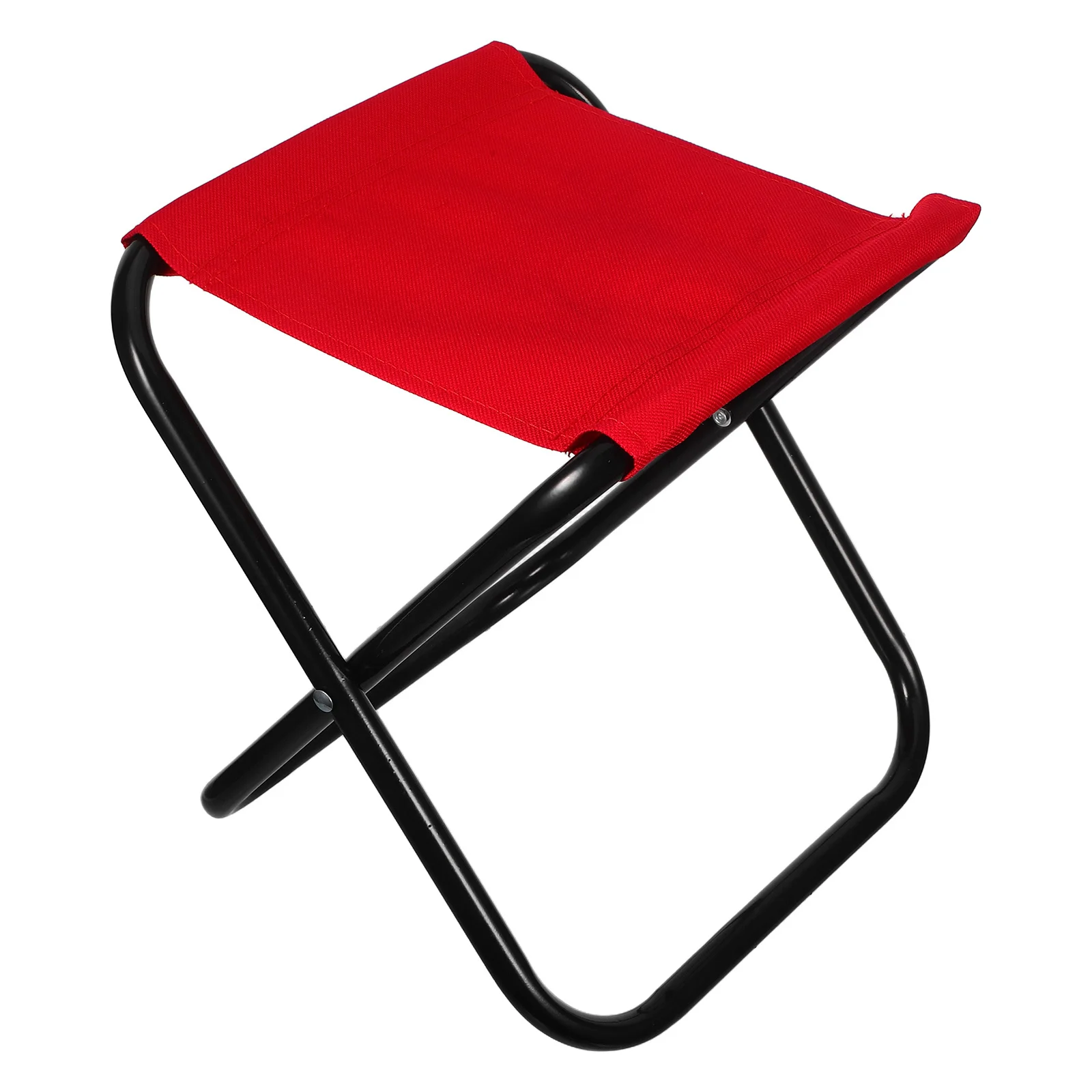 كرسي محمول قابل للطي خفيف الوزن للاستعمال الخارجي للتخييم على الشاطئ والصيد والنزهات والشواء مقعد صغير قابل للطي بإطار فولاذي عالي التحمل