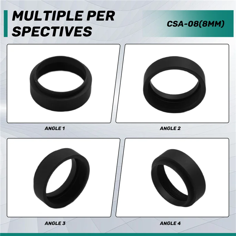 Luva adaptadora de rosca de montagem C AT02-CSA-08 (8 mm) para lente de câmera CCD em pesquisa óptica