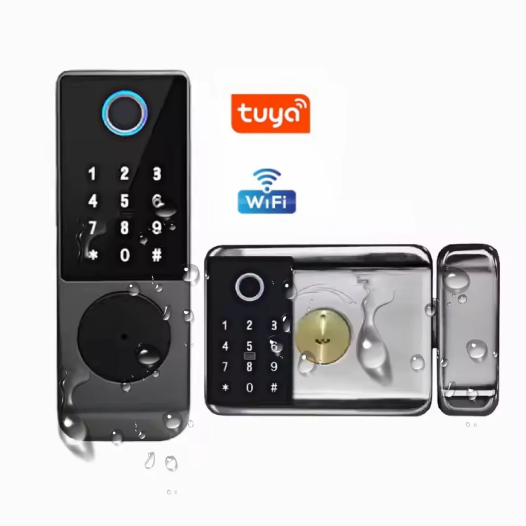 Outdoor Waterproof Mobile Phone Tuya App Control Intelligent Fingerprint Smart Door Lock