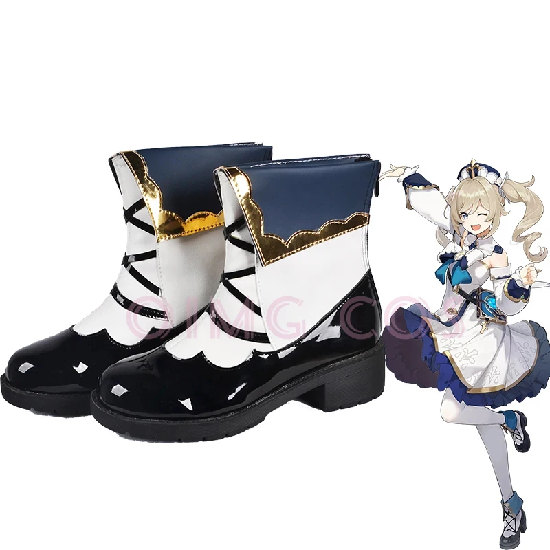 

☆YunCos Genshin Impact Barbara Cosplay Shoes Anime Chinese Style Halloween for women Game Role Playing Props☆