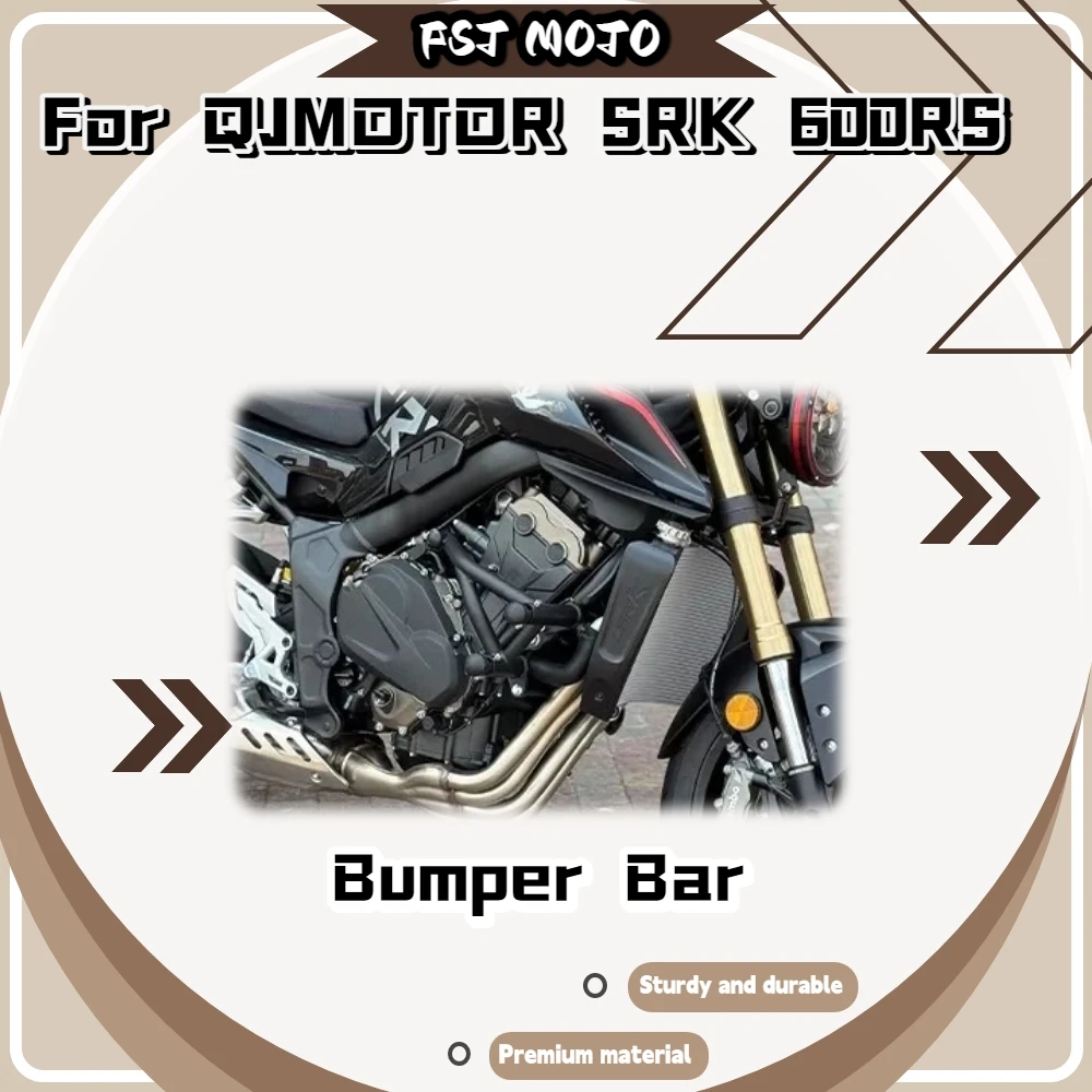For QJMOTOR SRK 600RS High‑Carbon Steel Stunt Spring Bumper Bar Sturdy Anti‑Fall Crash Guard Mod Accessories