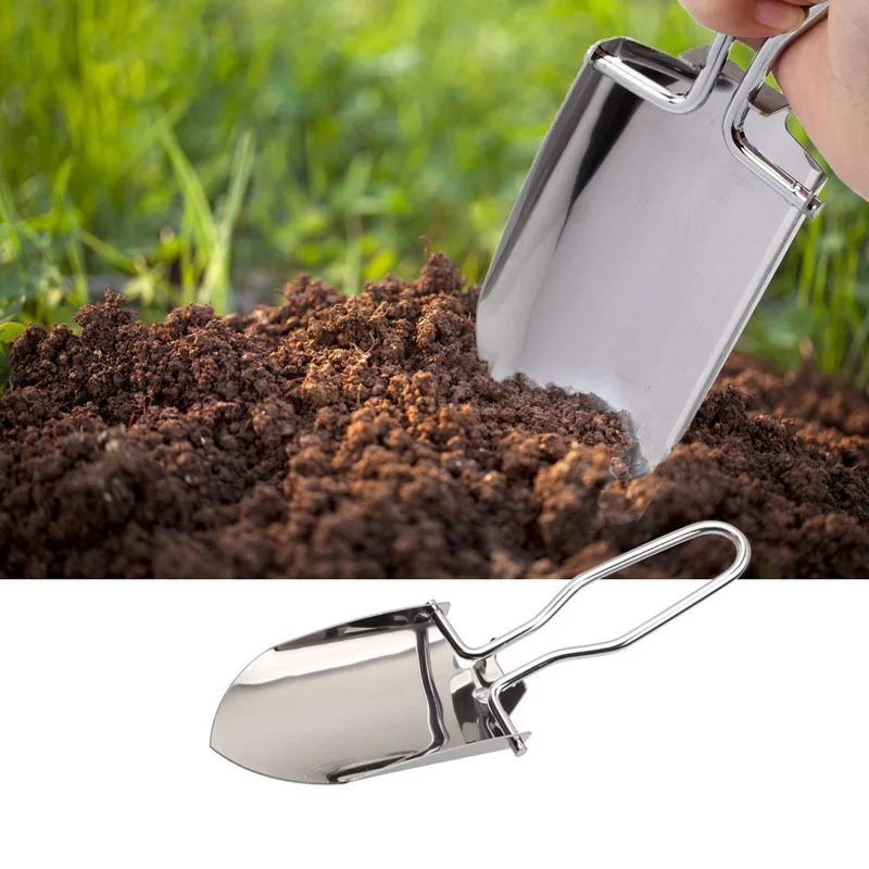 

Folding Stainless Steel Shovel, Integrated Shovel, Special Earthworm And Mud Shovel For Garden Workers, Garden Shovel