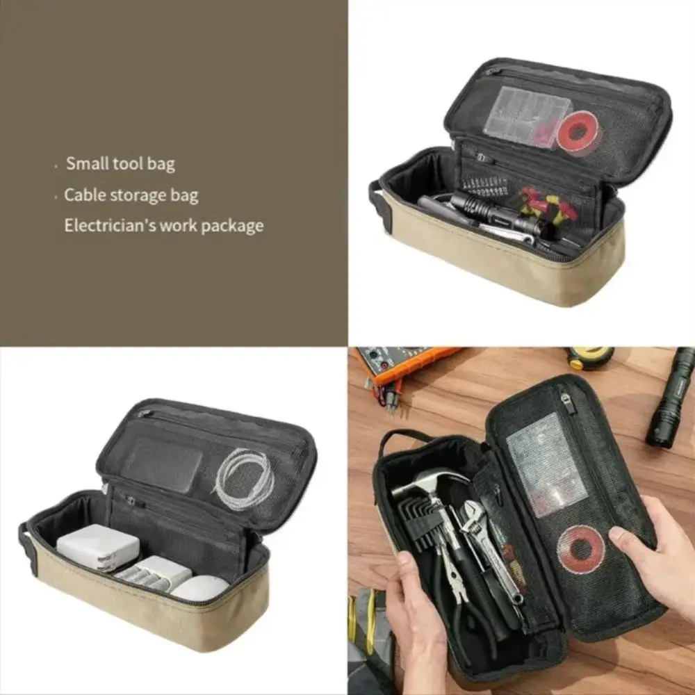 Heavy Duty Tool Bag Zipper Handle Small Size Utility Organizer Case Portable Design Organizer System Tool Pouch
