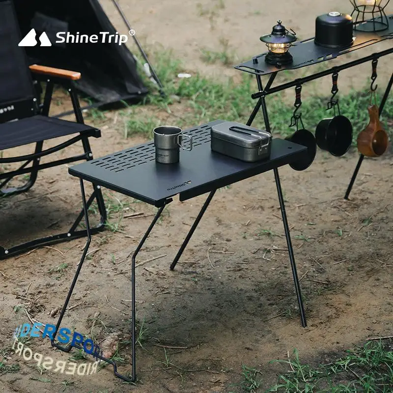 ShineTrip New Foldable Portable Camping Wire Table Free Combination Extension Board Outdoor Portable Shelf Side Table