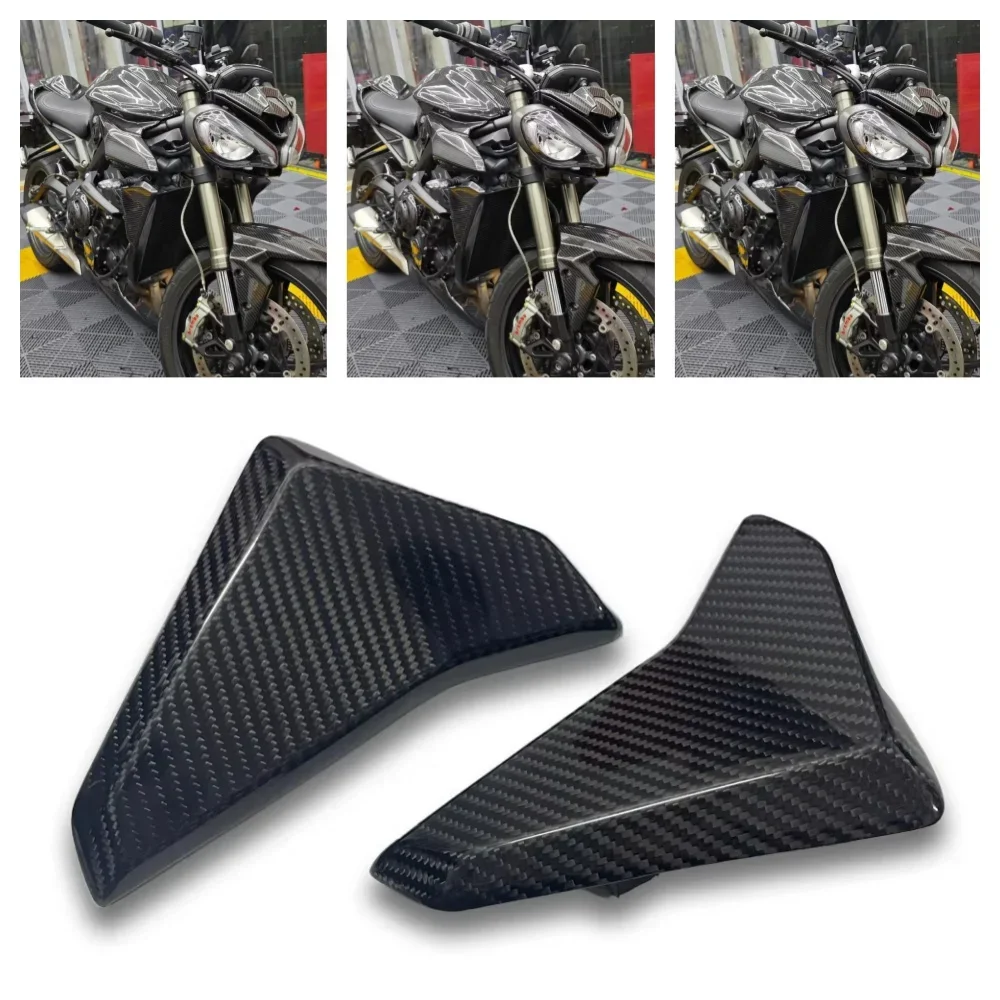 

For Triumph Street Triple 765R 765RS 2023 2025 2024 Carbon Fiber Motorcycle Outer Radiater Covers Side Panels 765RS Accessories